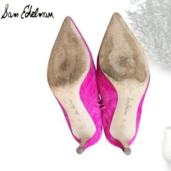 Sam Edelman Hot Pink High Heel Ankle Boot Ulyssa Ulissa Bootie Shoe Women 7 - Picture 9 of 11